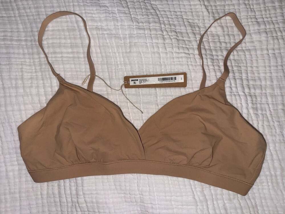 SKIMS Fits Everybody Crossover Bralette Clay Size L NWOT Tag Included